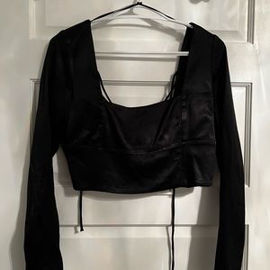 ZARA SATIN CROP TOP